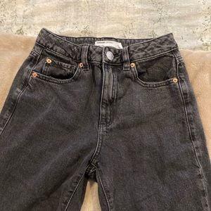 Garage faded black mom jeans